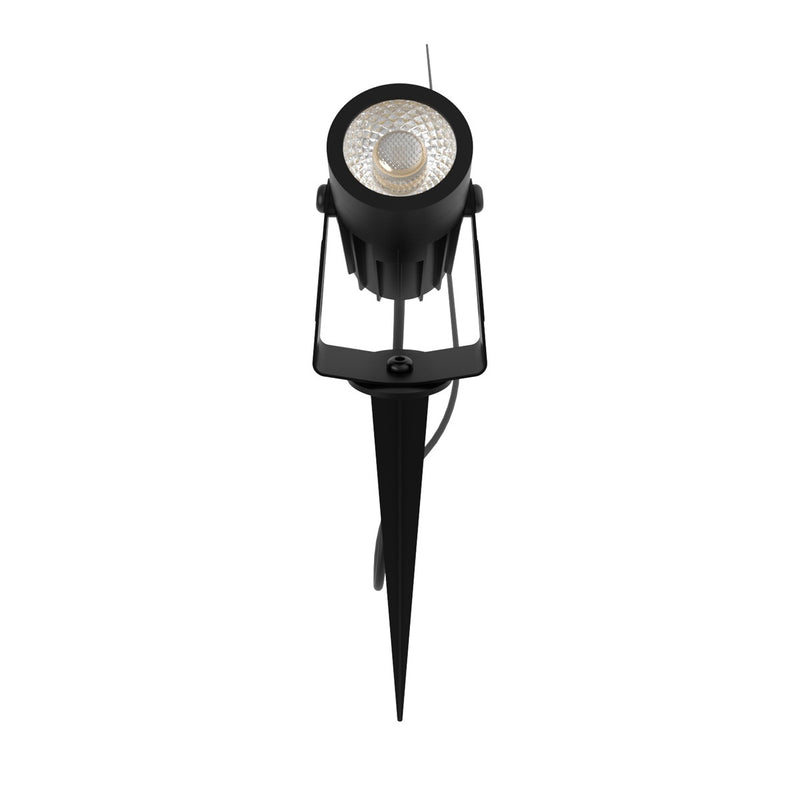 3w, Black LED Spike Light - front close-up