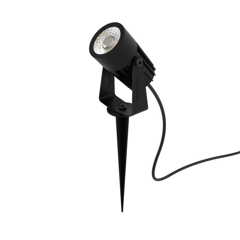 3w, Black LED Spike Light - side close-up