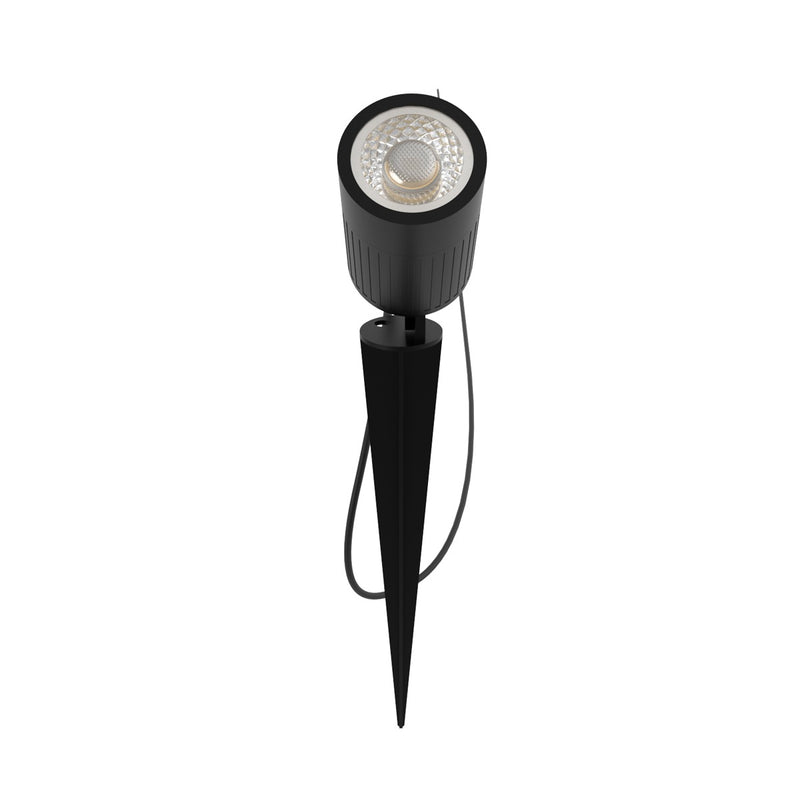 7w, Black LED Spike Light - front