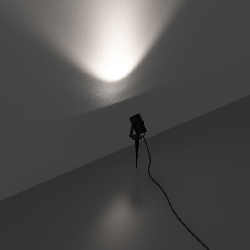 3w, Black LED Spike Light - close-up -  lighted 
