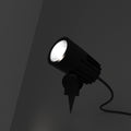 3w, Black LED Spike Light - close up - lighted