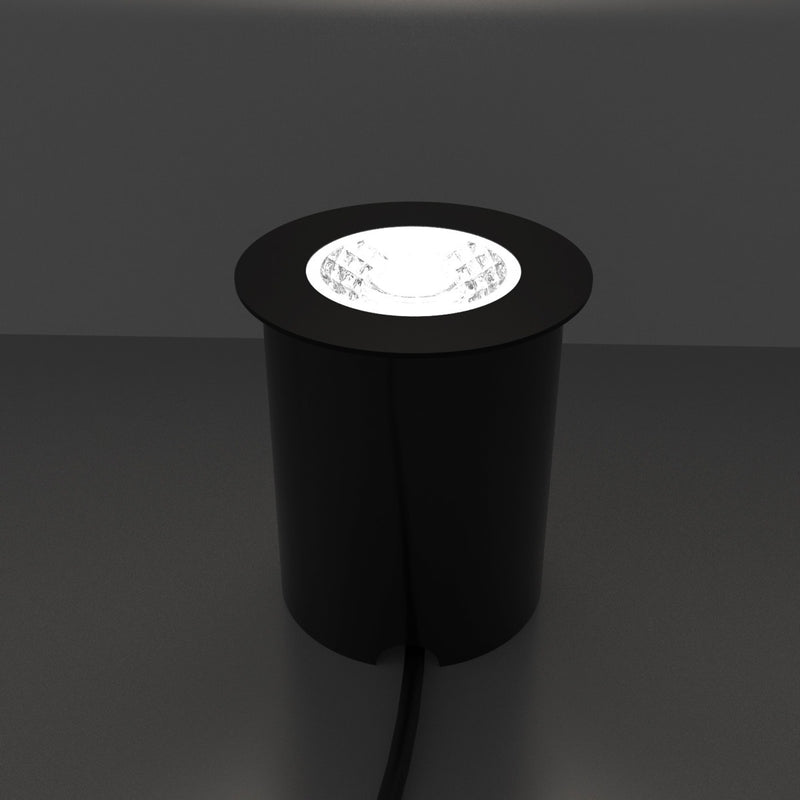 65mm, 5W Black Ground Light - close-up - lighted