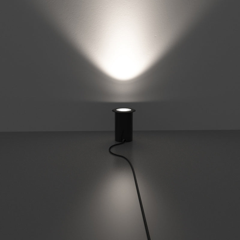 78mm, 10w Black Ground Light - full shot - lighted