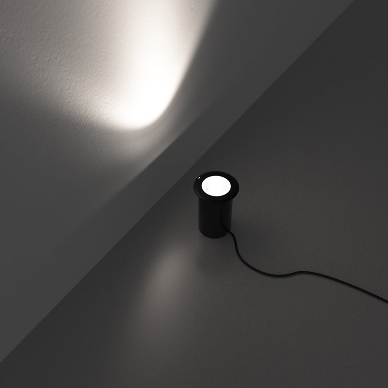 78mm, 10w Black Ground Light - full shot - lighted