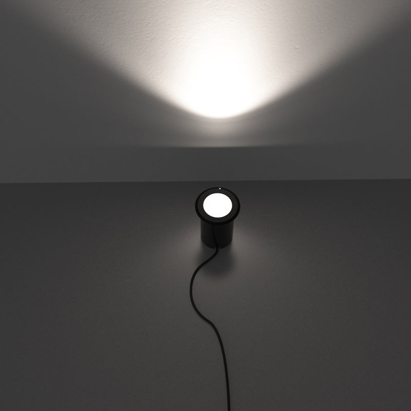 78mm, 10w Black Ground Light - full shot - lighted