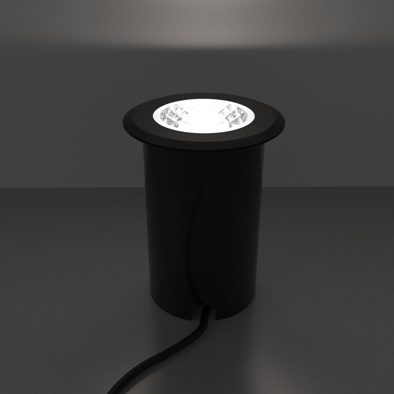 78mm, 10w Black Ground Light - close-up - lighted