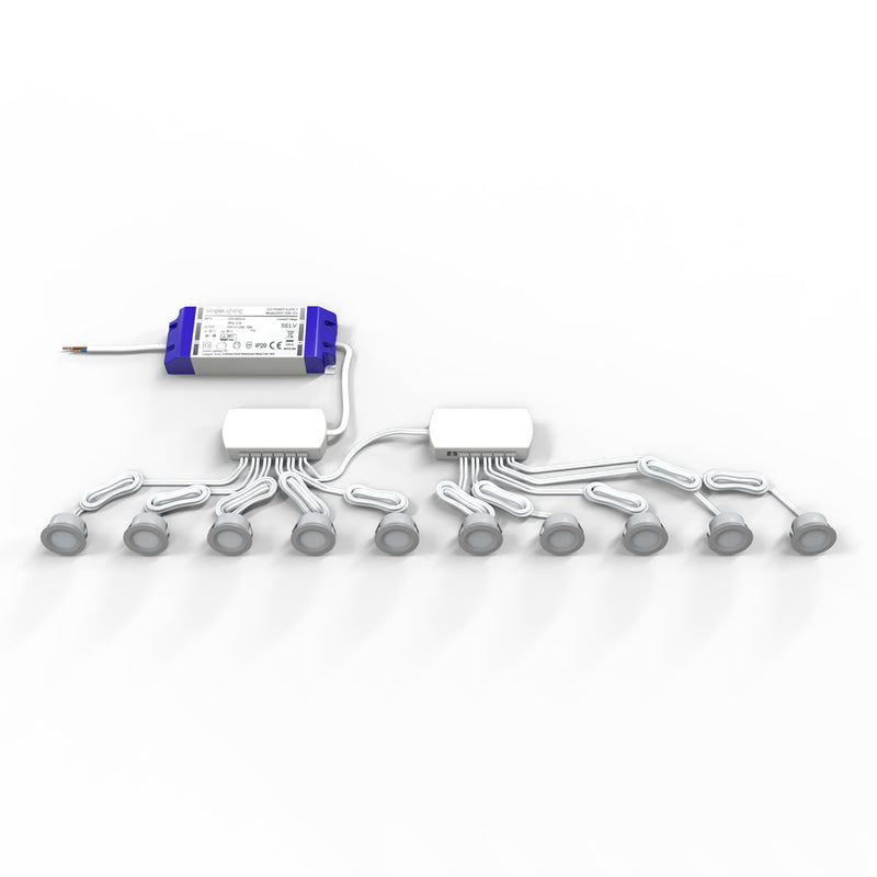Pack of 10 LED plinth lights