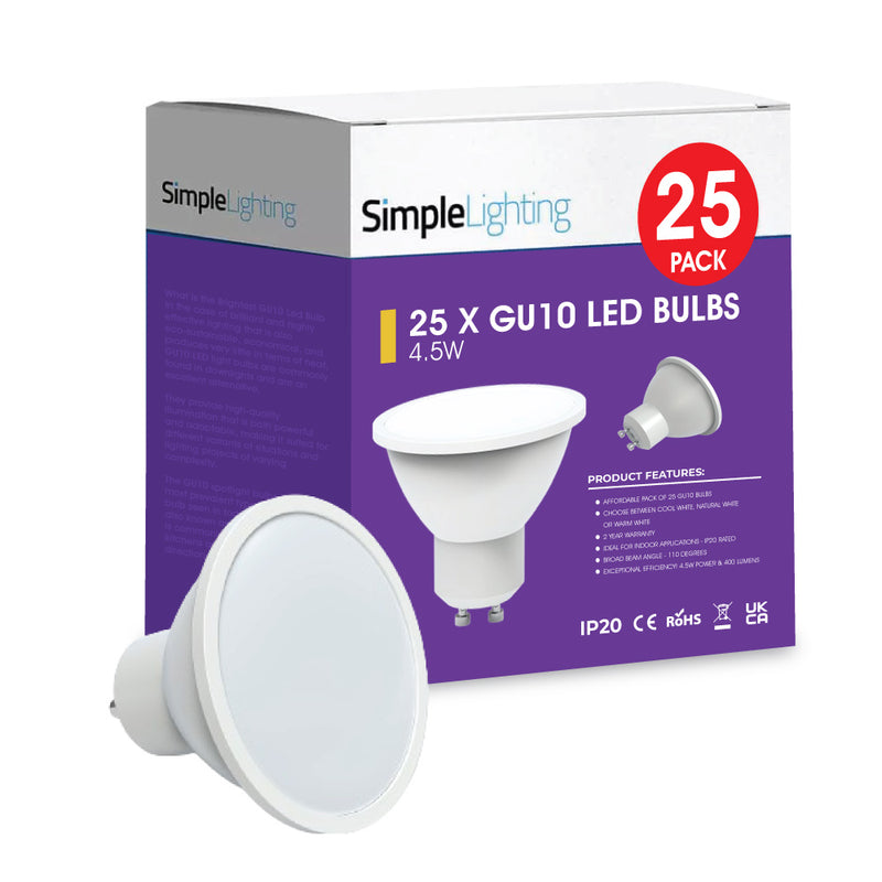 Pack of 25 GU10 bulbs