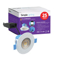 pack of 25 White Fire rated downlights