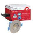 pack of 50 Satin Nickel Fire rated downlights