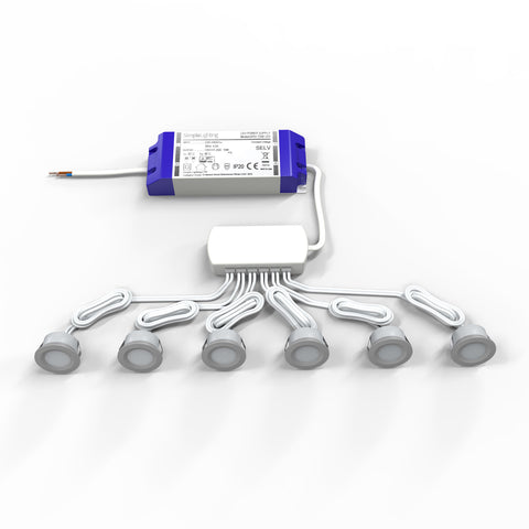 Pack of 6 LED plinth lights