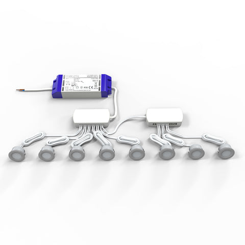 Pack of 8 LED plinth lights