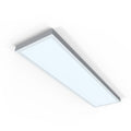 side of a surface mounted 1200x300 LED panels with cool white light