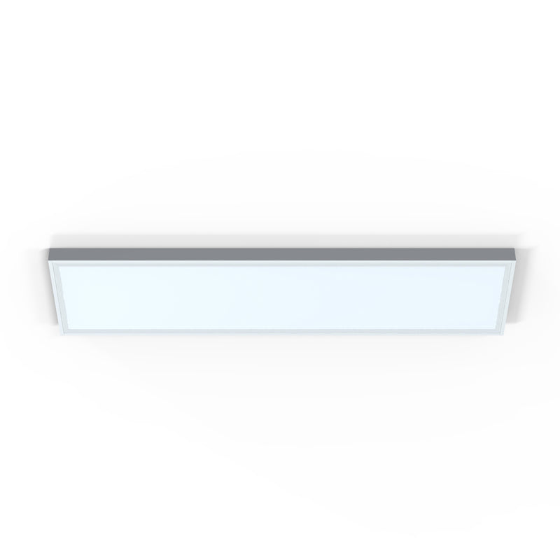full shot of a surface mounted 1200x300 LED panels with cool white light