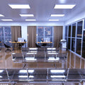 room that has surface mounted 1200x600 LED panel lights with cool white light