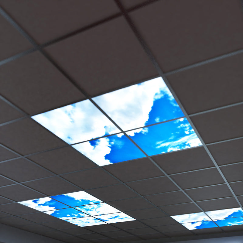mounted LED panels with cloud projection