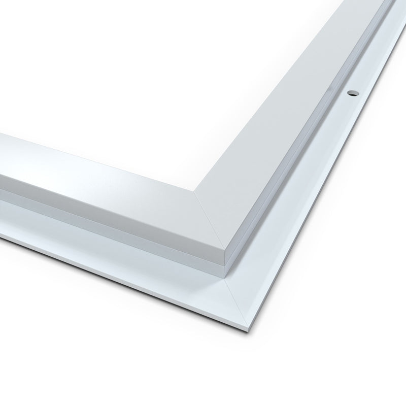 front of an edge lit LED panel