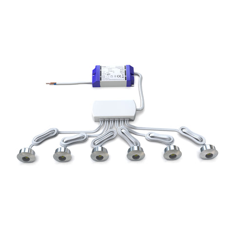 pack of 6 LED plinth lights