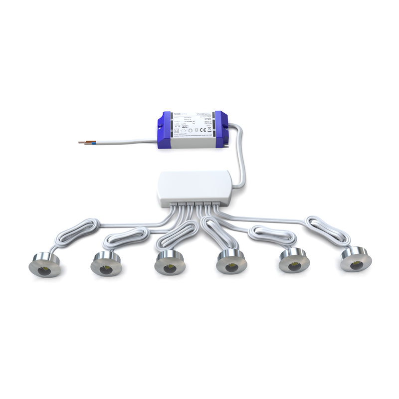 pack of 6 LED plinth lights