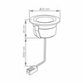 Dimension of Round 30mm LED Plinth Light