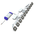 side view of a pack of 10 LED plinth lights kit