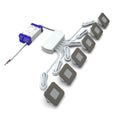 side view of a Pack of 6 LED plinth lights with LED driver and distributor