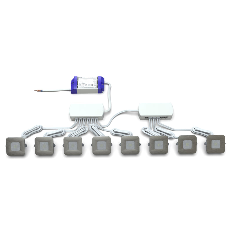 pack of 8 LED plinth light kit