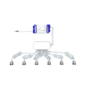 flat view of a pack of 6 microdot LED plinth lights with LED driver
