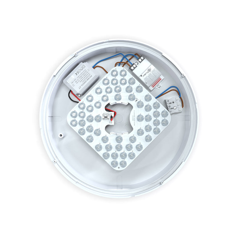 top of the inside of a LED bulkhead light with microwave sensor