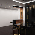 side full shot of a kitchen with bendable black profile