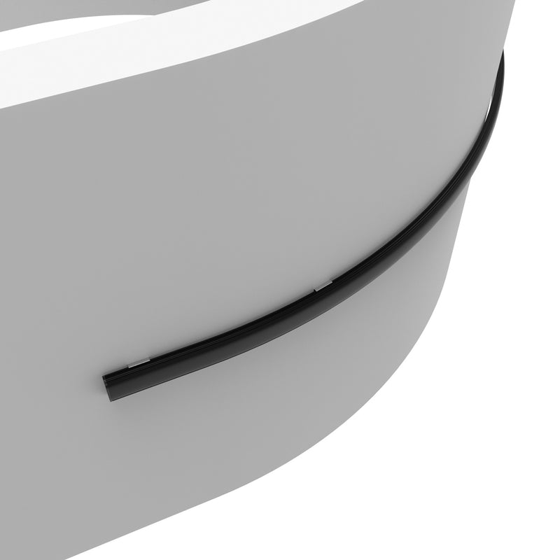 bended black bendable LED profile with black diffuser