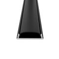 front of a black bendable LED profile with black diffuser