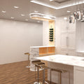 side shot of a kitchen with white bendable profile