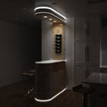 full shot of a kitchen with white bendable profile - no background light