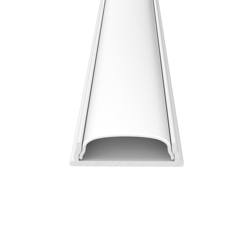 front of a white bendable profile