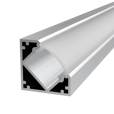 2m, Corner Aluminium LED Profile - Angled 45 Degree
