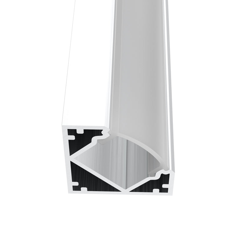 corner LED profile with strip light without end cap