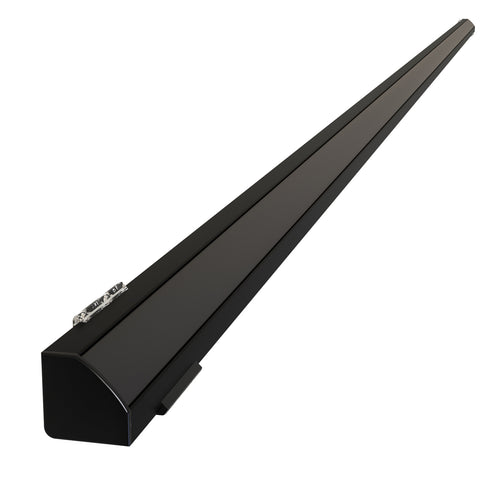 full shot of a black LED corner profile