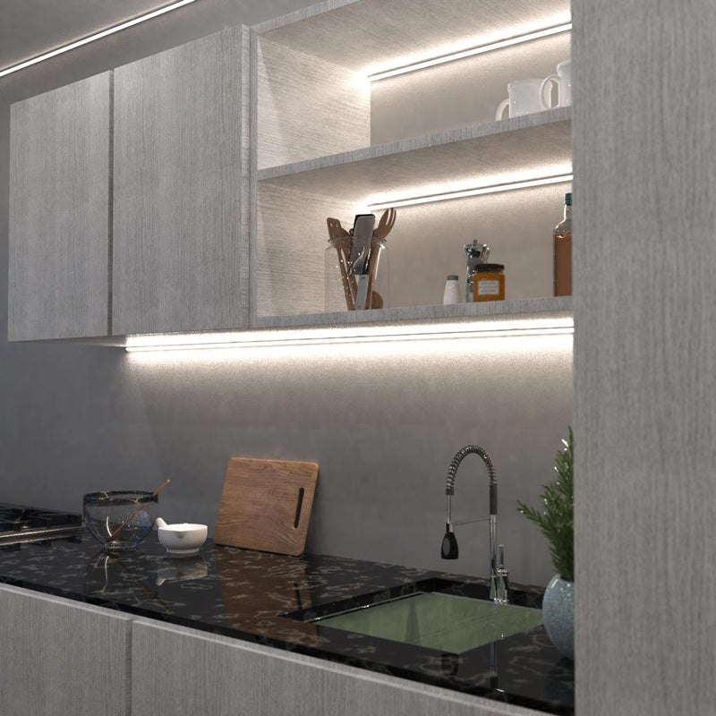 mounted white LED corner profile