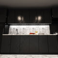 kitchen with mounted black LED profile with white diffuser