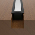mounted black LED profile with white diffuser