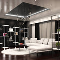 2m, Black Recessed 7mm LED Profile With Frosted Cover