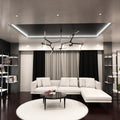 2m, Black Recessed 7mm LED Profile With Frosted Cover