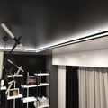 2m, Black Recessed 7mm LED Profile With Frosted Cover
