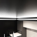 2m, Black Recessed 7mm LED Profile With Frosted Cover
