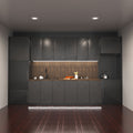 kitchen with mounted black LED profile with black diffuser