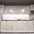 full shot of a kitchen with white LED profile with white diffuser