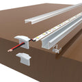 white LED profile with white diffuser with LED strips
