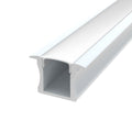white LED profile with white diffuser without end caps
