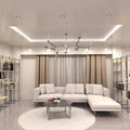 2m, White, Recessed 7mm LED Profile With Frosted Cover